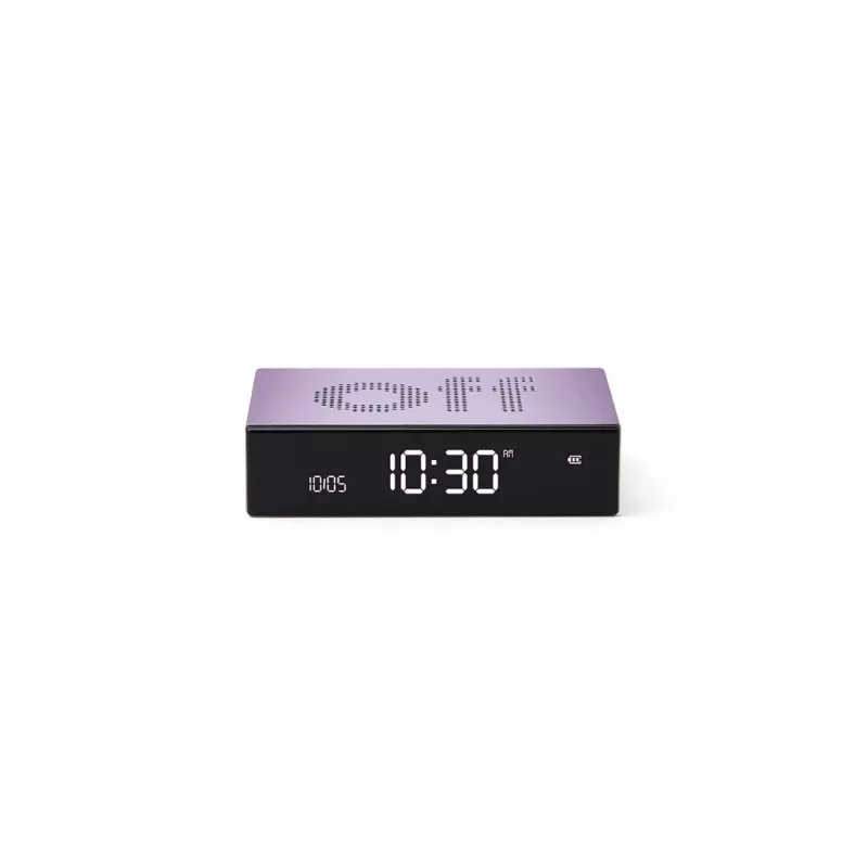 LEXON Flip Premium žadintuvas su reversiniu dizainu, violetinis LR152LL