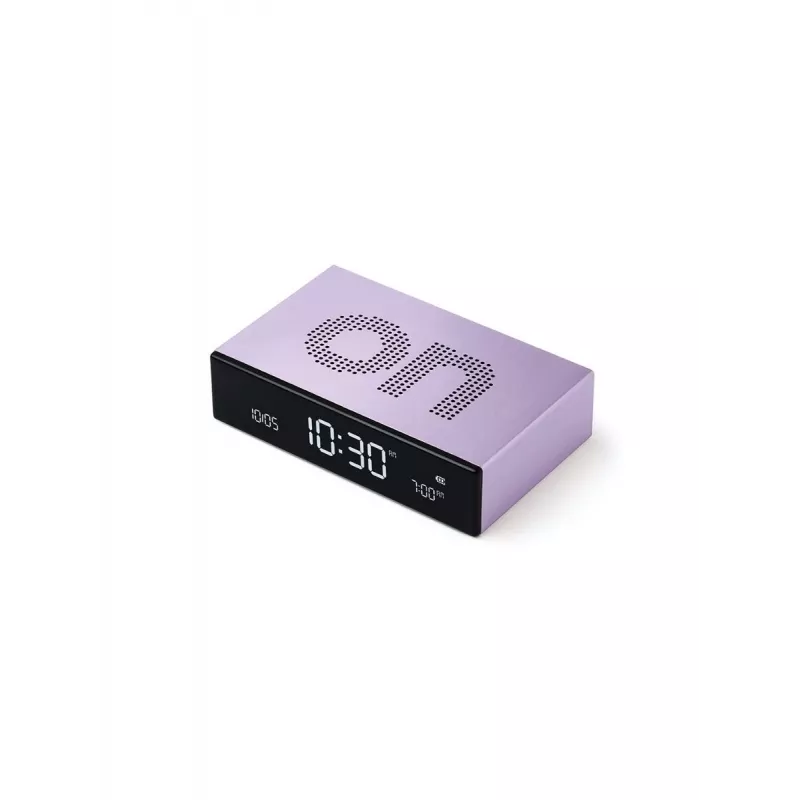 LEXON Flip Premium žadintuvas su reversiniu dizainu, violetinis LR152LL