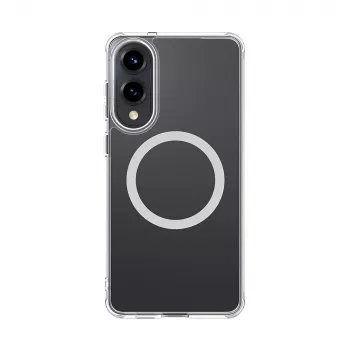 AMAZINGTHING Minimal Mag Case su magnetiniu žiedu, skirtas „Samsung Galaxy S25 Edge“ – permatomas