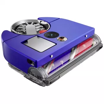 Dulkių siurblys robotas Dyson 360 Vis Nav, nikelio/mėlynos spalvos, 0,5L dulkėms, 65 AW siurbimo galia, Wi-Fi, HEPA