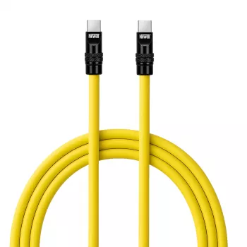 Newell USB-C į USB-C laidas 100W, 2m, silikoninis, geltonai juodas
