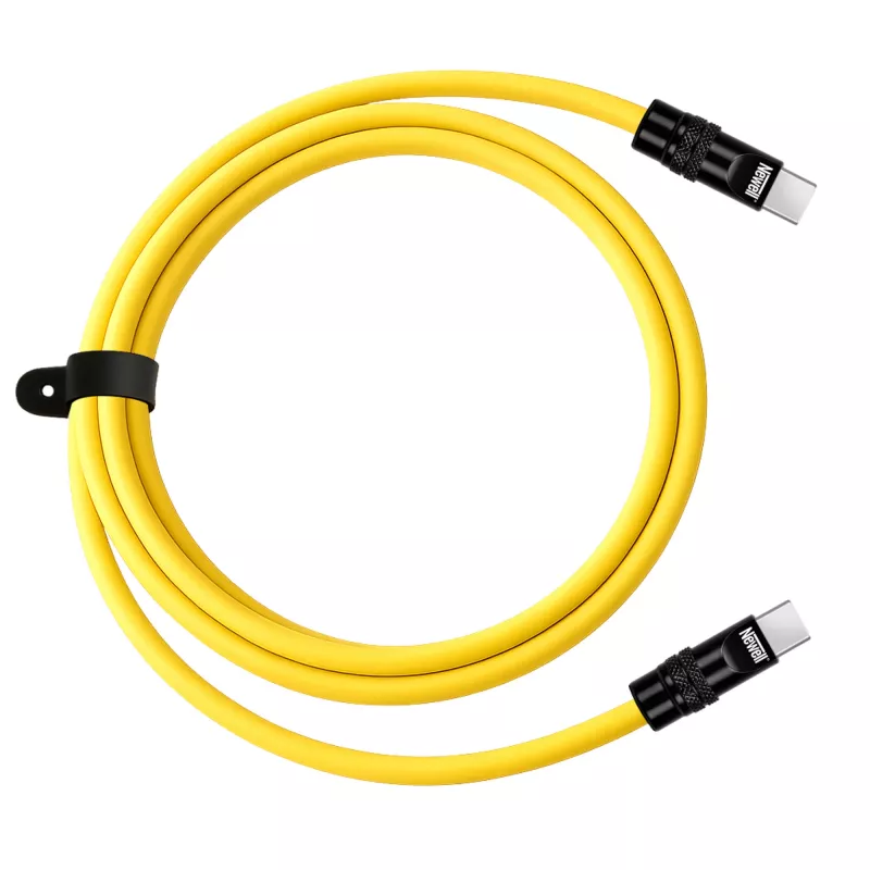 Newell USB-C į USB-C laidas 100W, 2m, silikoninis, geltonai juodas
