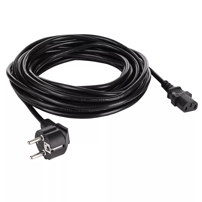 Akyga AK-PC-08C maitinimo laidas CEE 7/7 – IEC C13 10 m juodas