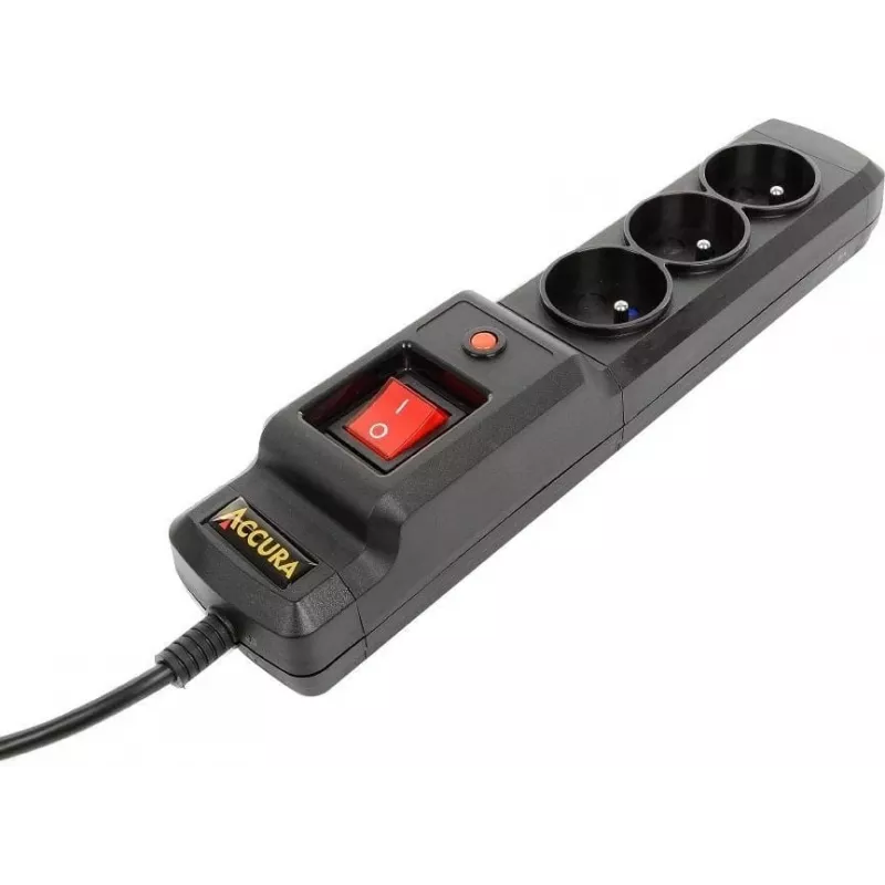Accura Premium Sagitta 3 Outlets 3.0m Surge Protected Power Strip