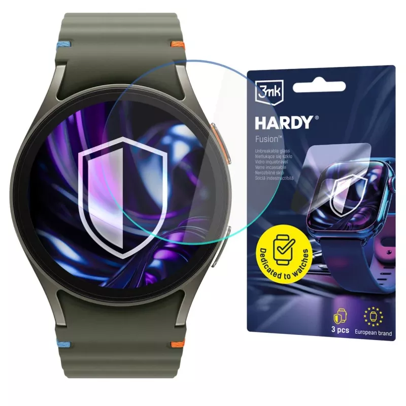 3MK PROTECTION Samsung Galaxy Watch 7 40mm Hardy Fusion Hybrid Glass Screen Protector (2 vnt. pakuotė)