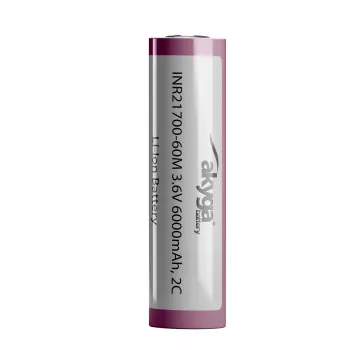 Akyga AKY2185 INR21700-60M 2C Li-Ion 3.6V 6000mAh ličio jonų baterija