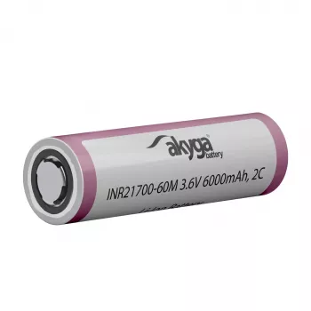 Akyga AKY2185 INR21700-60M 2C Li-Ion 3.6V 6000mAh ličio jonų baterija