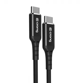Crong Armor Link USB-C į USB-C laidas 100W PD 5A 200cm Juodas