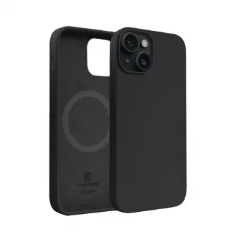 Crong Color Cover Magnetic Case, skirta Apple iPhone 15 Plus su MagSafe (Juoda)