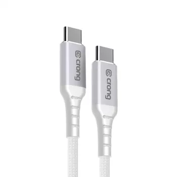 Crong Armor Link USB-C į USB-C laidas 100W PD 5A 200cm Baltas