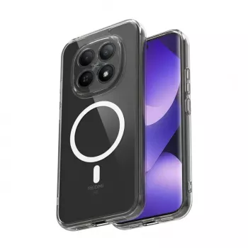 Crong Hybrid Clear Magnetic Case MagSafe, skaidrus, skirtas Xiaomi Redmi Note 15 Pro+ 5G