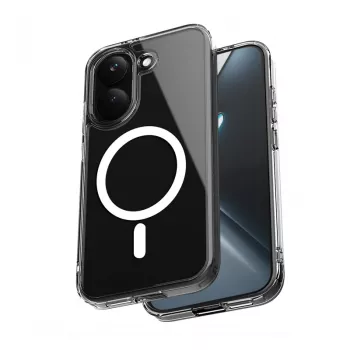 Crong Hybrid Clear Magnetic Case, skaidrus, skirtas Xiaomi POCO X8 Pro 5G, suderinamas su MagSafe