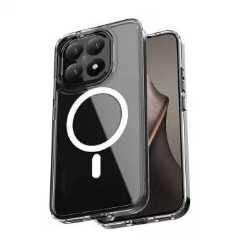 Crong Hybrid Clear Magnetic Case MagSafe, skirta „Xiaomi 15T“ (permatoma)