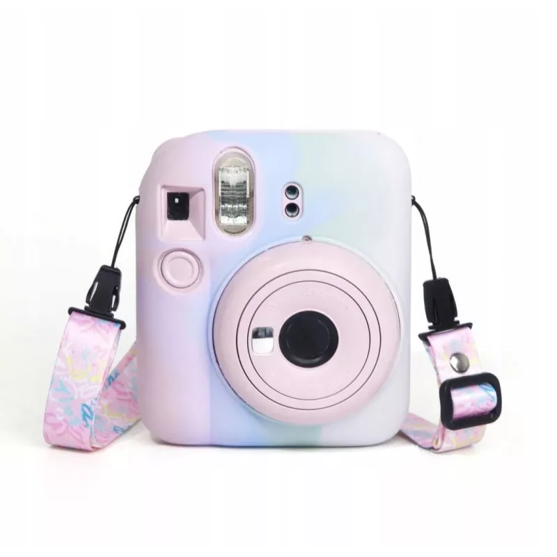 LOVEINSTANT Silikoninis dėklas, skirtas Fujifilm Instax Mini 12 – pastelinės spalvos