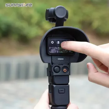 SUNNYLIFE LCD ekrano gaubtas ir apsauga, skirta DJI Osmo Pocket 3 – juoda