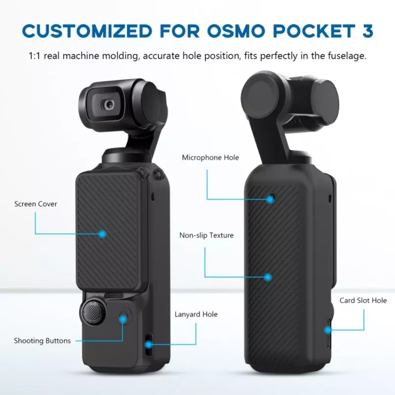 PULUZ Silicone Protective Case for DJI Osmo Pocket 3 - Black