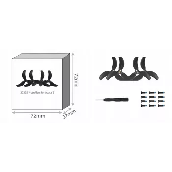SUNNYLIFE 3032S-2-D Propeller Set 4 Pieces for DJI Avata 2 - Black