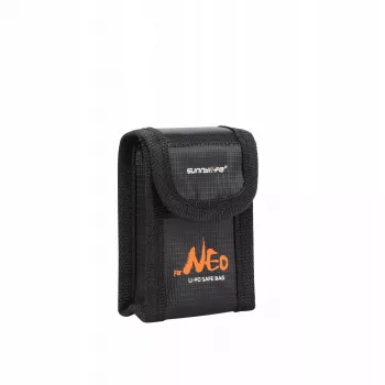 SUNNYLIFE Fireproof LiPo Battery Safety Bag, skirta DJI Neo / Neo 2 akumuliatoriams - juoda
