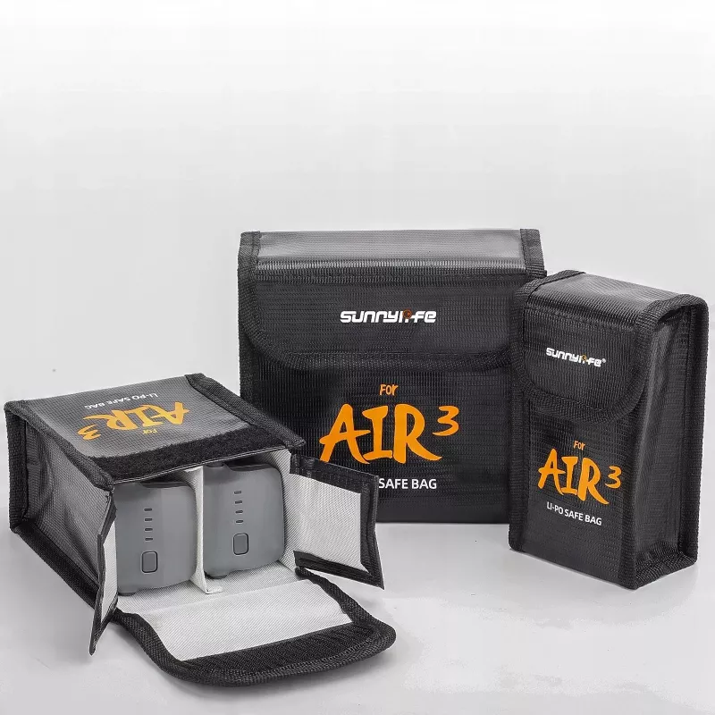 SUNNYLIFE Ugniai atsparus dėklas, skirtas 1 DJI Air 3 / 3S baterijai