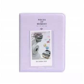 LOVEINSTANT Fotoalbumas 64 nuotraukoms, suderinamas su Fuji Instax Mini 13 12 11 40 41 99 Evo Link / Violetinė