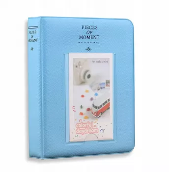 LOVEINSTANT fotoalbumas 64 nuotraukoms, skirtas Fujifilm Instax Mini 13 12 11 40 41 99 Evo Link / Mėlyna