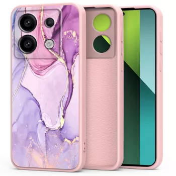 TECH-PROTECT Back Cover, skirta Xiaomi Redmi Note 13 Pro 5G / Poco X6 5G, marmurinis raštas, balta/pilka, hibridinis TPU + PC