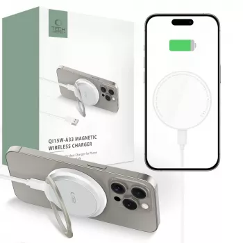 Tech-Protect QI15W-A33 MagSafe belaidis įkroviklis 15 W baltas