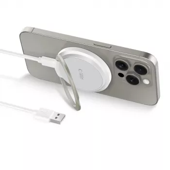 Tech-Protect QI15W-A33 MagSafe belaidis įkroviklis 15 W baltas