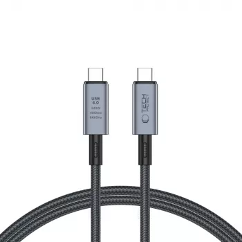 TECH-PROTECT ULTRABOOST MAX USB 4.0 8K 40Gbps Type-C Cable PD240W 100cm Grey
