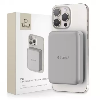 TECH-PROTECT PB11 LIFEMAG MagSafe Power Bank 10000mAh Titanium