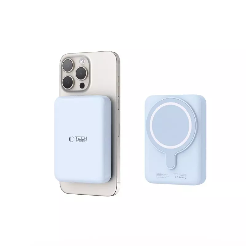 TECH-PROTECT PB11 LIFEMAG MagSafe išorinis akumuliatorius 10000mAh, mėlynas