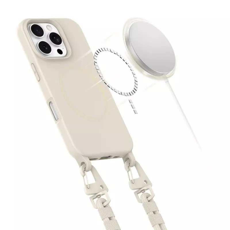 Tech-Protect Magnecklace Magsafe iPhone 16 Pro Max Latte