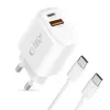 TECH-PROTECT NCA30 2-Port Network Charger PD 30W / QC3.0 + Type-C Cable White