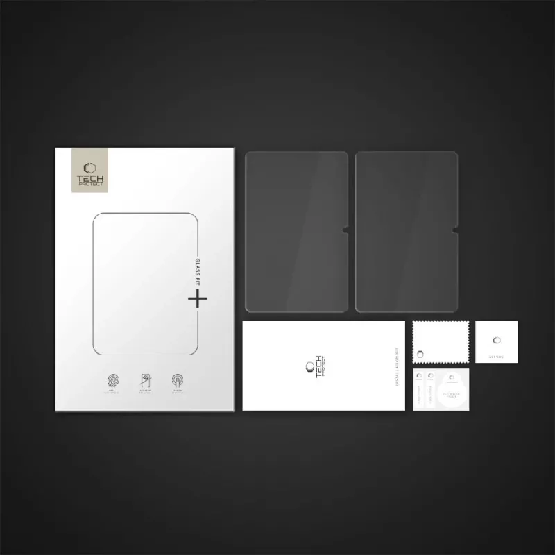Tech-Protect Glass Fit+ Grūdinto stiklo apsauga Samsung Galaxy Tab S7/S8/S9 11.0 / S9 FE/S10 FE 10.9 – Skaidri (2 vnt.)