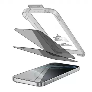 TECH-PROTECT Quick Set SPY+ Privacy Screen Protector 2-Pack, skirta iPhone 16 Pro Max