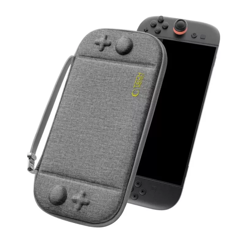TECH-PROTECT Slim Pouch, tamsiai pilka, skirta „Nintendo Switch 2“