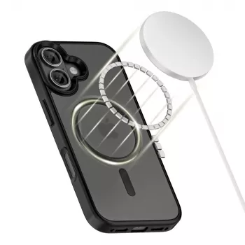 Tech-Protect Magmat Magsafe iPhone 17 matinis juodas nugarėlės dangtelis