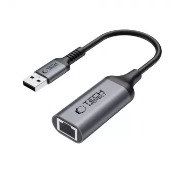 TECH-PROTECT ULTRABOOST Adapter USB 3.0 to Ethernet RJ45 1000Mbps Black