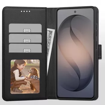 TECH-PROTECT Wallet MagSafe Case, skirtas Samsung Galaxy S26 Ultra, matinė juoda