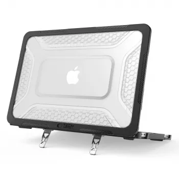 Tech-Protect Kevlar Pro MacBook Neo 13 2026 Matte Black/Clear Protective Laptop Case