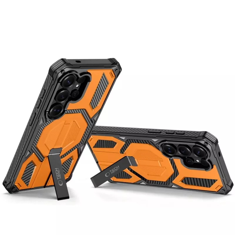 TECH-PROTECT MAGBLAST MAGSAFE + GLASS 2-PACK GALAXY S26 ULTRA JUODA/ORANŽINĖ