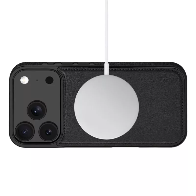 Tech-Protect Wallet MagSafe, skirta iPhone 17 Pro Max, matinė juoda