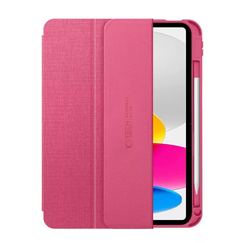 Tech-Protect SC Pen Canvas Folio Case, iPad 10.9 inch (10th Gen 2022) / iPad Air 4/5 / iPad Pro 11 inch (1st-4th Gen) - Magenta Bloom