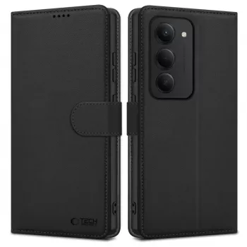 Tech-Protect Wallet Case, skirta Xiaomi Redmi 15 4G / 5G, juoda