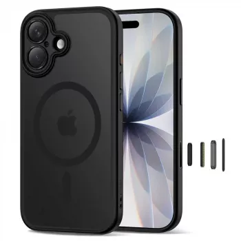 TECH-PROTECT MagPeak MagSafe dėklas, skirtas iPhone 17, matinė juoda