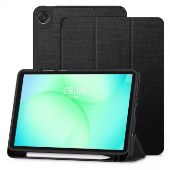 Tech-Protect SC PEN Canvas Case, Samsung Galaxy Tab A9 / A11 8.7 colio (X110 / X115 / X133 / X135), juoda