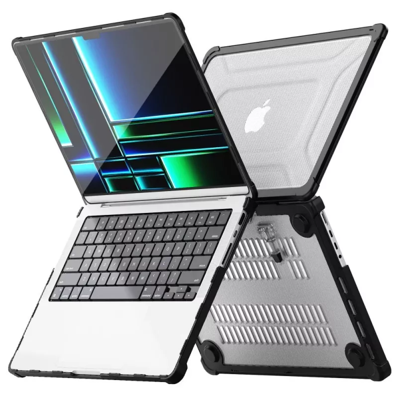 TECH-PROTECT SMARTSHELL PRO MACBOOK PRO 14 M1-M5 PRO / M5 PRO MAX 2021-2026 BLACK/CLEAR