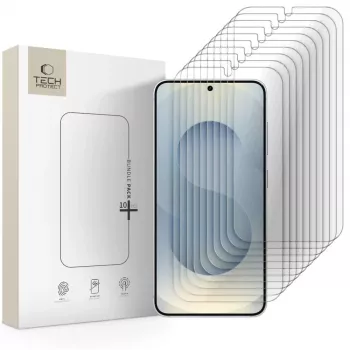 TECH-PROTECT Grūdinto stiklo ekrano apsauga 10 vnt. pakuotė, Samsung Galaxy S24 / S25, skaidri