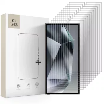 TECH-PROTECT Grūdinto stiklo ekrano apsauga 10 vnt. pakuotė, Samsung Galaxy S24 Ultra, skaidri