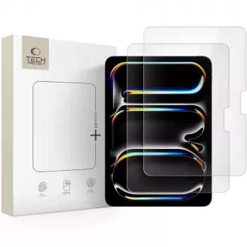 TECH-PROTECT Glass Fit+ 2-Pack Grūdinto stiklo ekrano apsauga, skirta iPad Air 13 colių (2024–2026) / iPad Pro 13 colių (2024–2025), skaidri